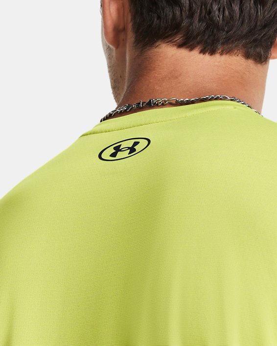 Men's UA Tech™ Vent Short Sleeve in Yellow image number 3